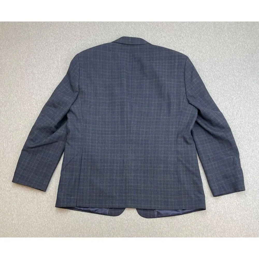 Tommy Hilfiger Blazer Men 44R Glen Plaid Wool Blend 2-Button Single Breast Lined